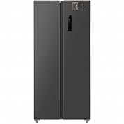 Холодильник Отдельностоящий   Weissgauff WSBS 500 Inverter NoFrost Dark Grey