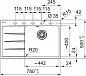 Franke Centro, CNG 611211-78 TL, черный матовый, чаша справа