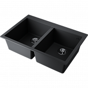 Omoikiri Bosen 80-2-BL Tetogranit/черный