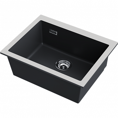 Omoikiri Omishima 60-U-BL Matt Natceramic/черный матовый