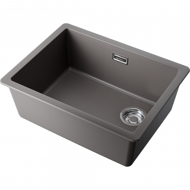 Omoikiri Kata 56-U/I Side-GR Artgranit/leningrad grey