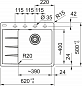 Franke Centro, CNG 611211-62 TL,черный матовый, чаша справа