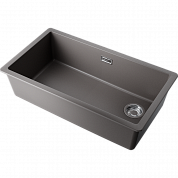 Omoikiri Kata 76-U/I Side-GR Artgranit/leningrad grey